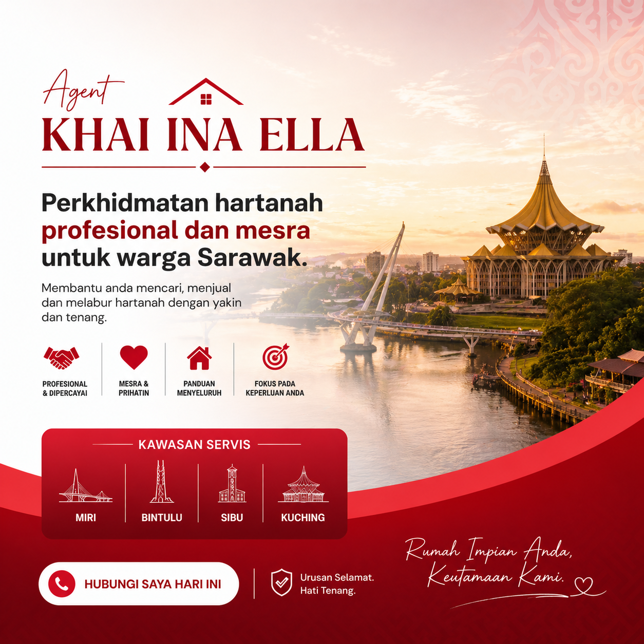 Rumah moden di Sarawak untuk pembeli pertama